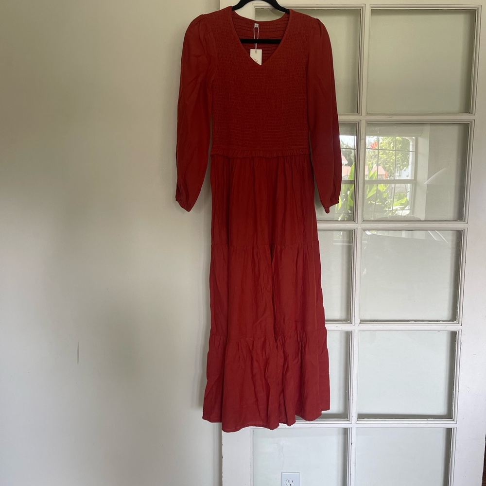Long-Sleeve Maxi Dress
